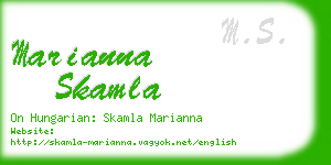 marianna skamla business card